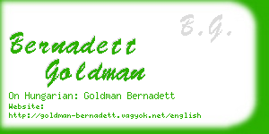 bernadett goldman business card
